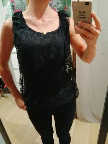Débardeur dentelle noir taille S