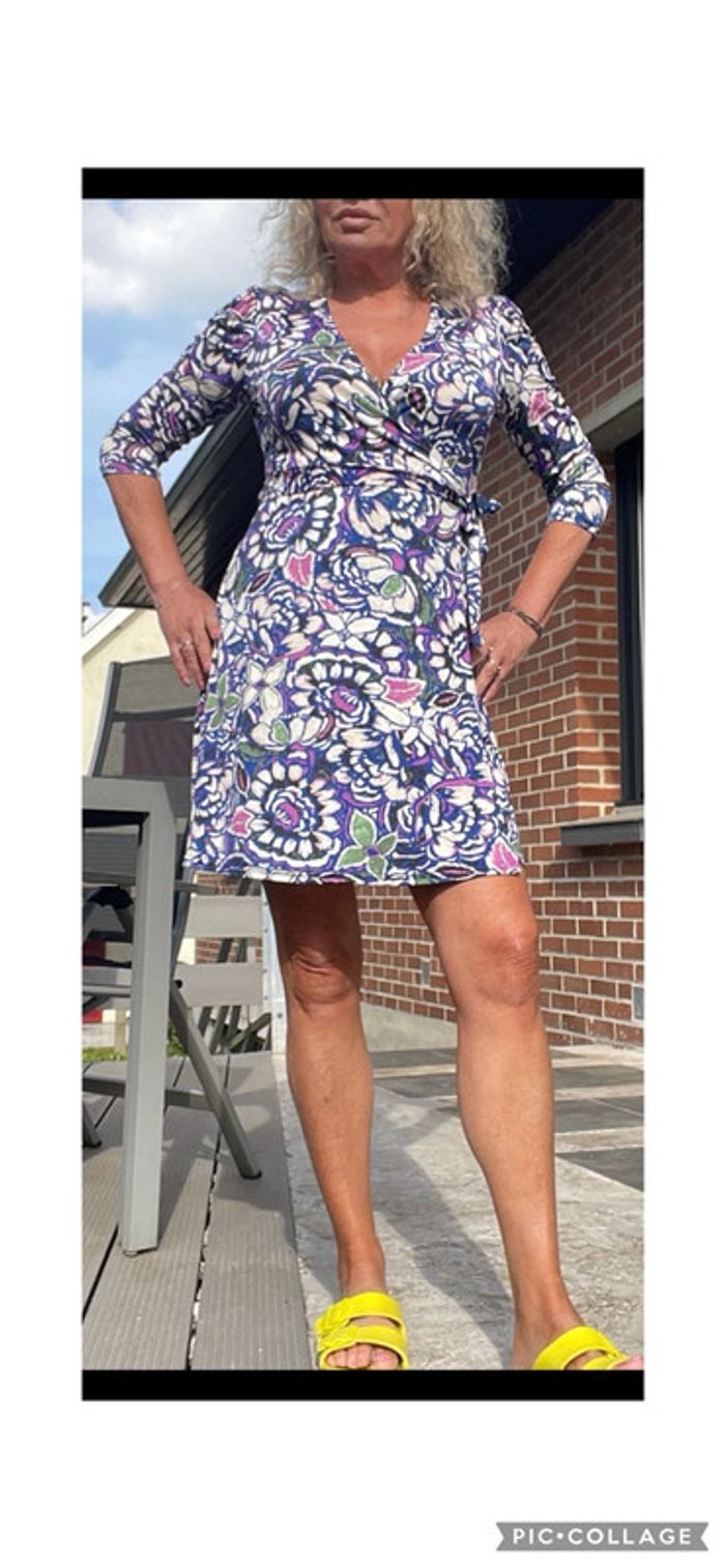 Morgan jolie robe portefeuille extensible taille 38 imprimé éclatant neuve - photo numéro 11