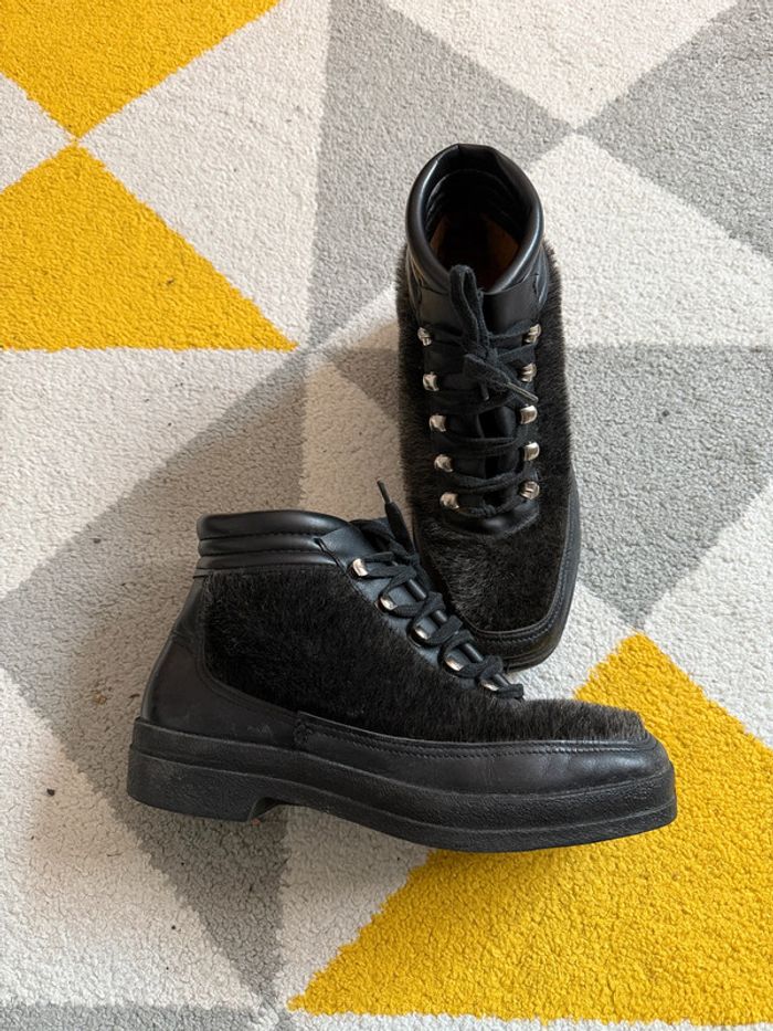 Bottes de neige en cuir vintage Taille 40 - photo numéro 3