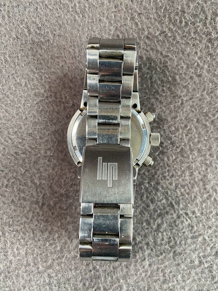 Montre homme acier effet argent étanche 100m - photo numéro 4
