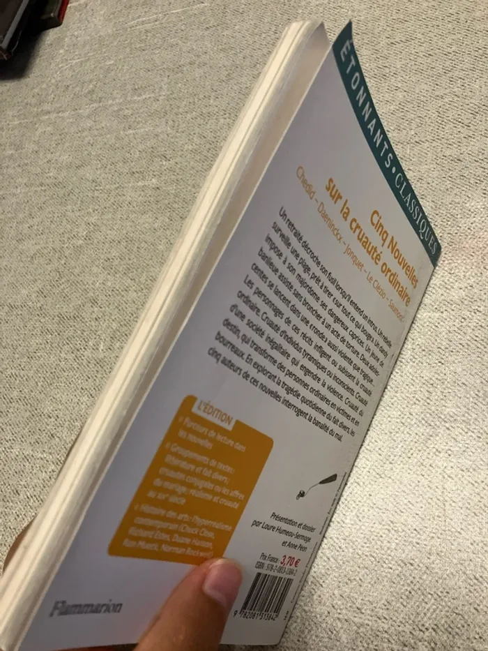 Cinq nouvelles sur la cruauté ordinaire – Chedid, Daeninckx, Jonquet, Le Clézio, Saumont - photo numéro 4