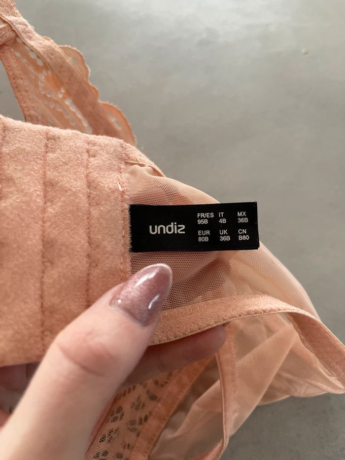 Soutien gorge push up undiz 95B saumon - photo numéro 4