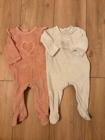 Lot de deux pyjamas velours 