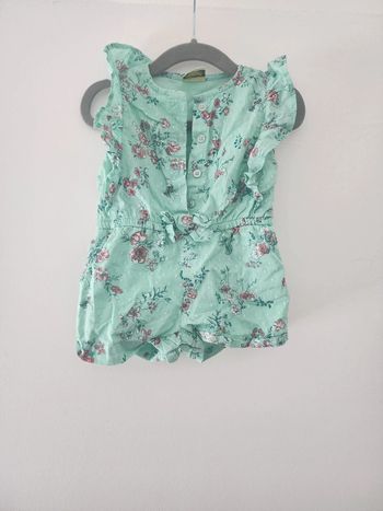 Combi short fleuri