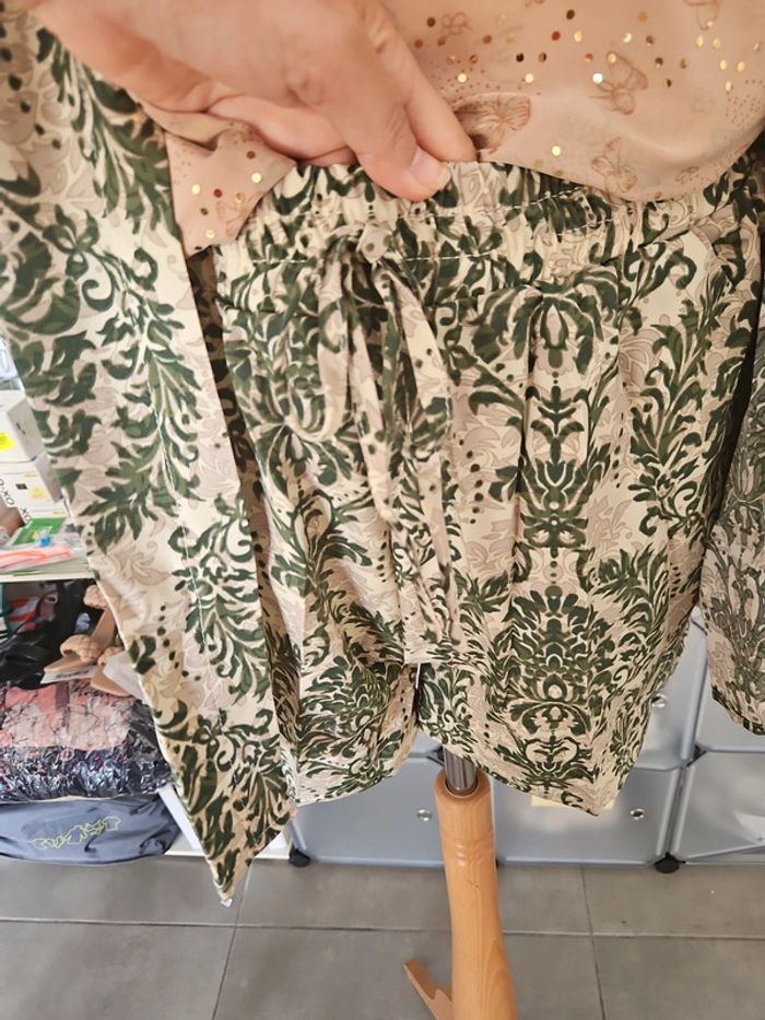 Ensemble vert et crème short et haut kimono femme 42 neuf #lora11femme42 - photo numéro 4