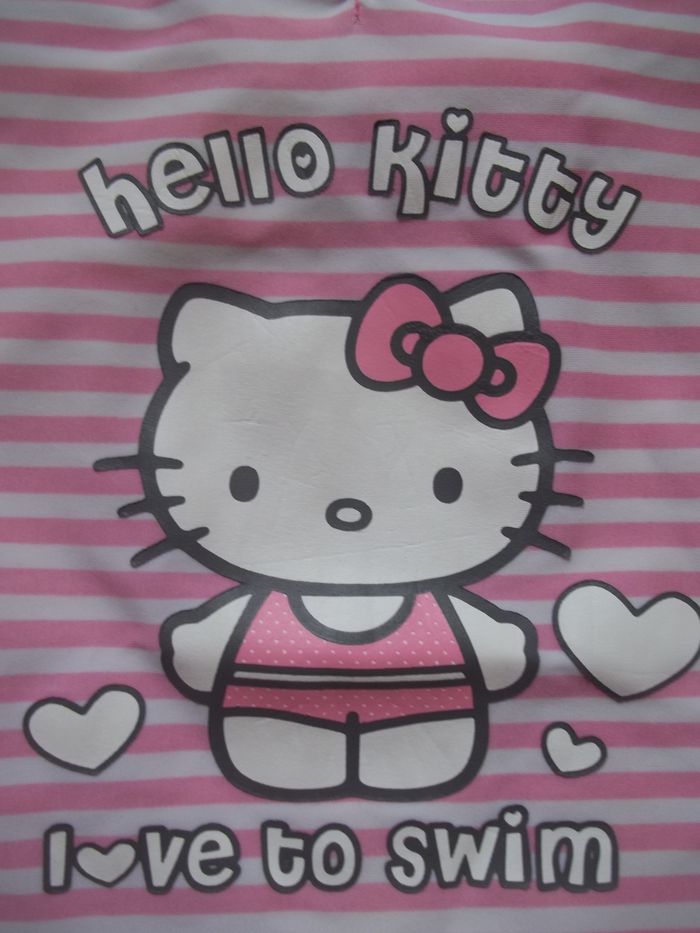 Maillot bain rayé rose Hello Kitty 7/8 ans - photo numéro 2