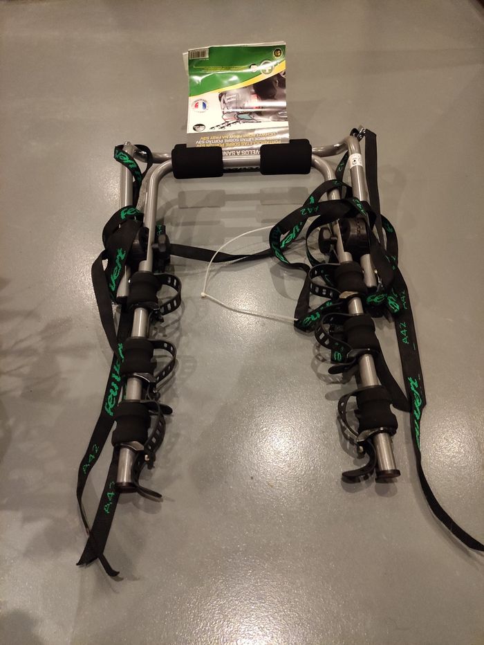 Porte-vélos à sangles S3V pour hayon - 3 vélos - Feu Vert - photo numéro 2