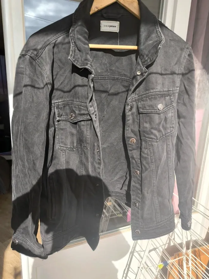 Veste en jean noire