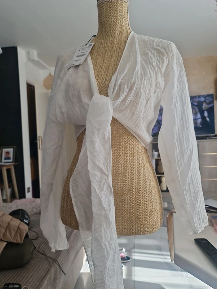 Chemise courte à attaché zara taille L neuve