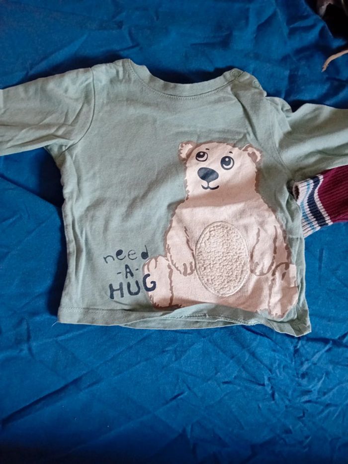Lot bodies / manteaux / tshirt/ pull garçons 6 mois - photo numéro 10