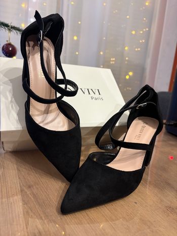 Escarpins Noirs Queen Vivi – Neufs avec boîte,38