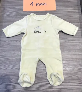 Pyjama velours garçon 1 mois Verbaudet