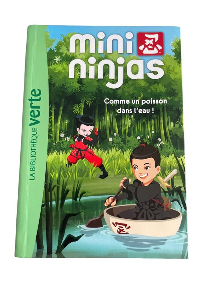 Livre Bibliothèque verte Mini Ninjas comme un poisson dans l’eau N•2 Hachette