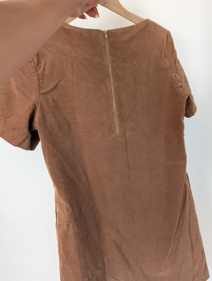 Robe en simili daim marron avec dentelle automne See U Soon Taille 38 - photo numéro 8