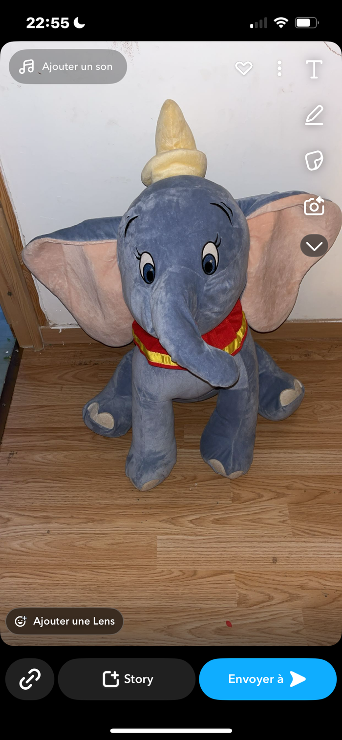 Grande peluche dumbo