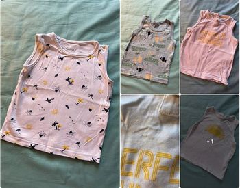 Lot de 4 marcels 18 mois - dont deux avec un petit accro