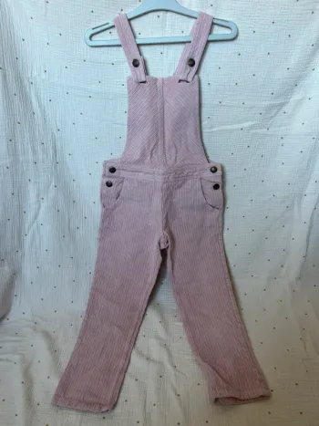 Salopette Bonton velours rose – Taille 8 ans