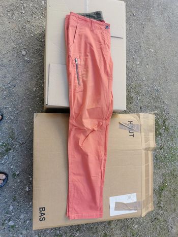 Pantalon toile orange