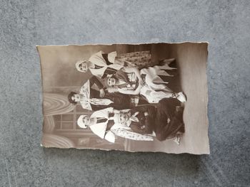 Carte postale ancienne n°5 - Groupe costumés / carnaval - Mode folklorique - Années 1920