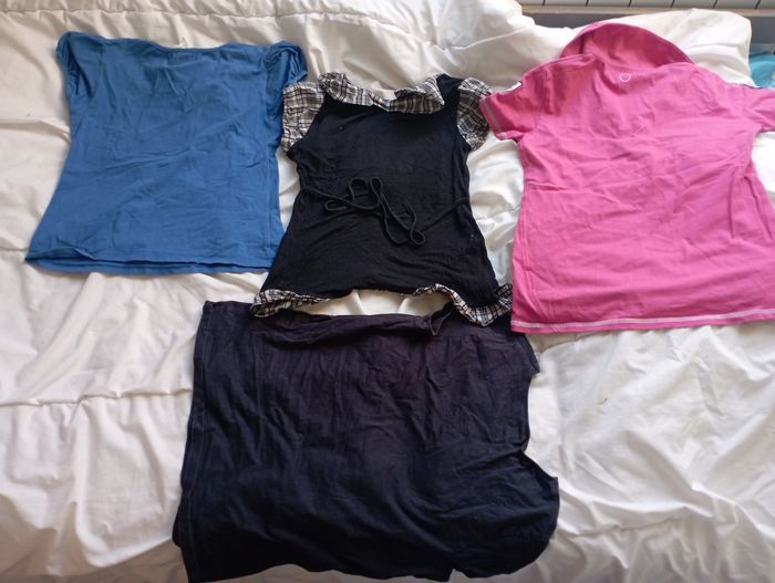 Lot 4 tee shirt manches courtes marques diverses 12 ans 3€ - photo numéro 3