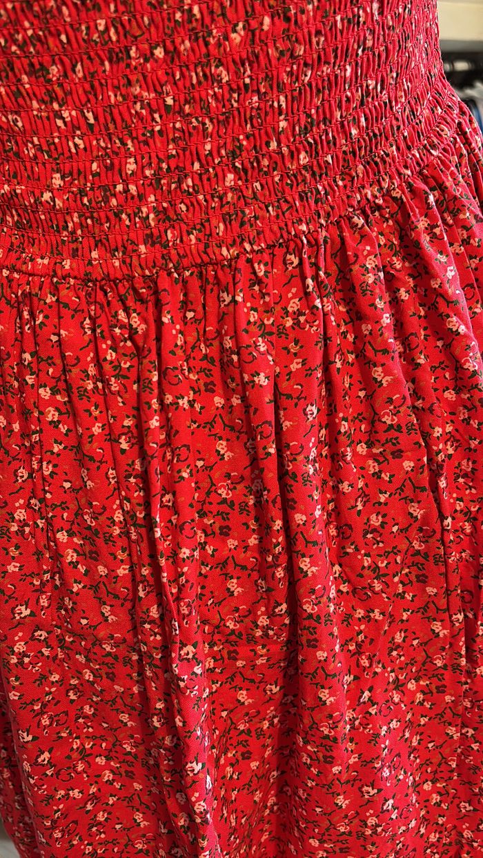 Robe fleuries rouge Mim T42 - photo numéro 3