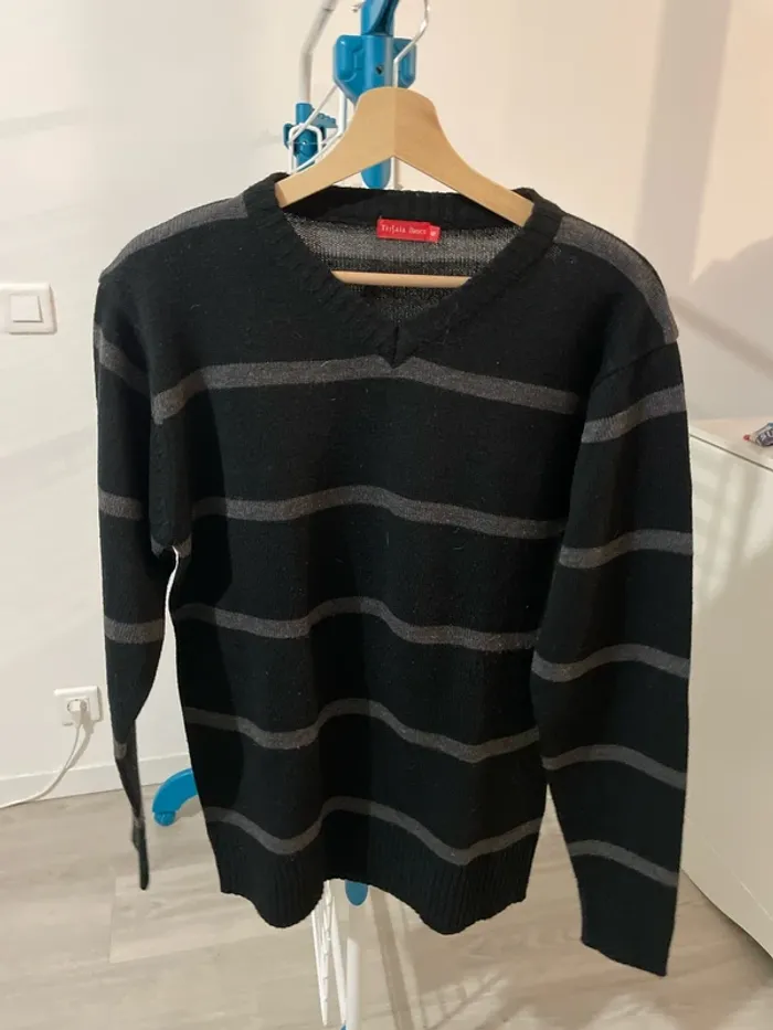 Pull rayures homme