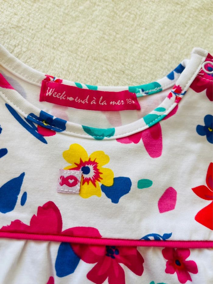 Ensemble leggings/ leggins et tee shirt manches courtes « week end à la mer » 18 mois - photo numéro 4