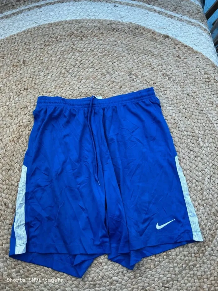 Short Homme Nike Dri-FIT Bleu Blanc Taille L Très Bon État