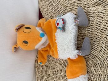 Kaloo Nopnop doudou marionnette renard orange