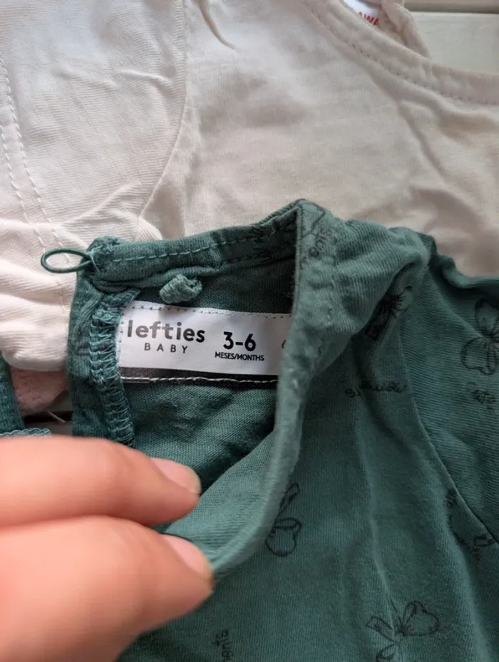 Lot 3 tee shirt manches courtes bébé fille 3/6 mois - photo numéro 2