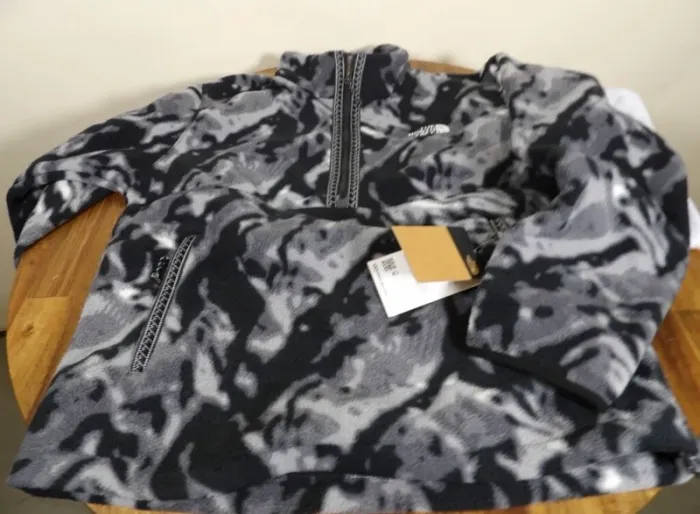 Veste polaire gris et blanc The north face