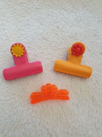 Lot de 3 pinces cheveux colorées