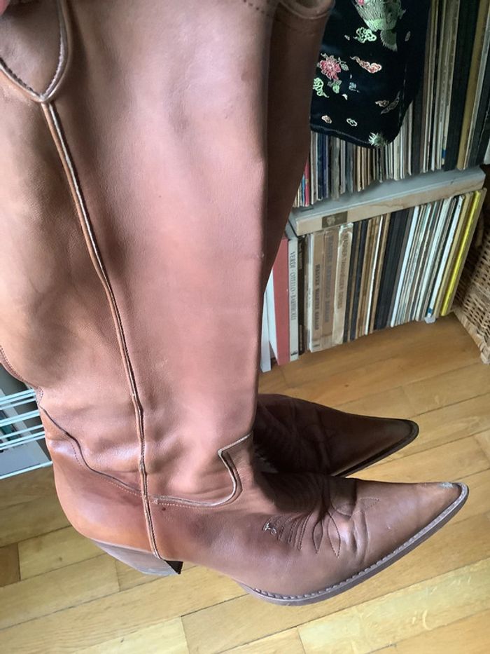 Bottes en cuir type western - photo numéro 10