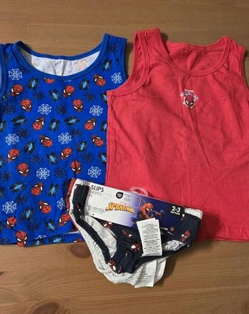 ❤️ maillots de corps et slips spiderman 3 ans garçon 💙