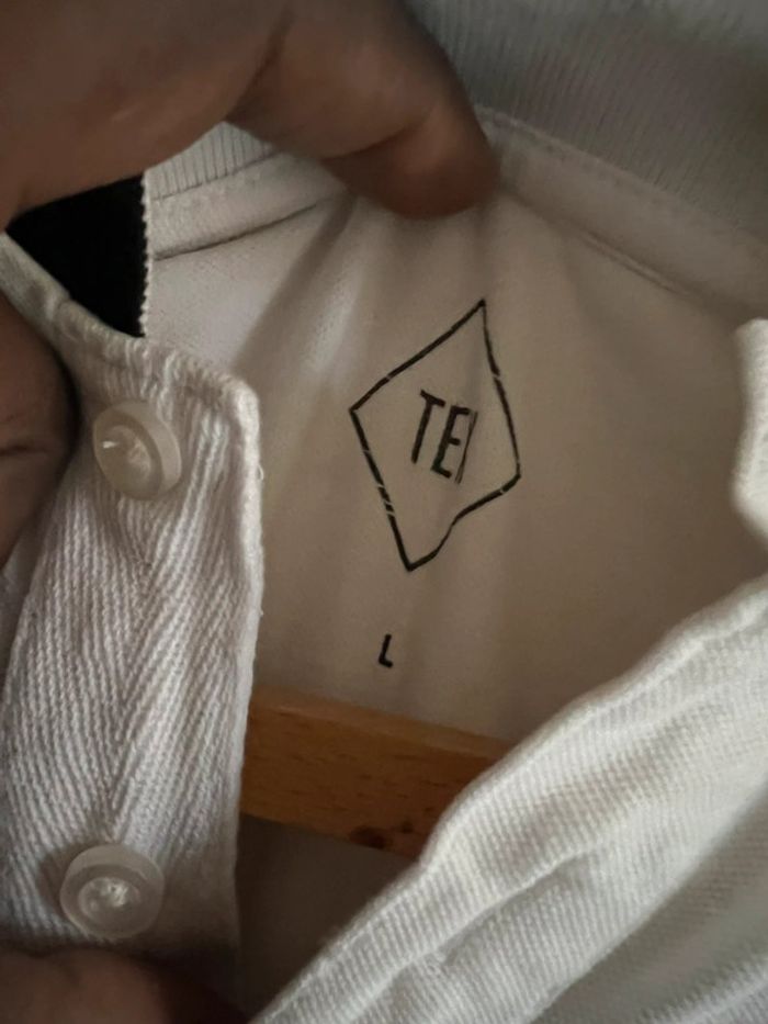 Polos TEX très bon état L blanc - photo numéro 3