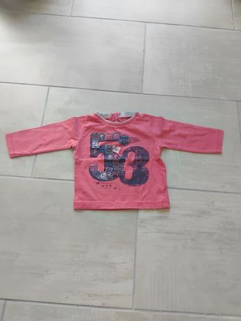 T shirt manches longues bébé fille  9 mois  tissaia