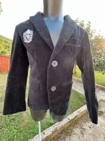Veste en velours noir sergent major