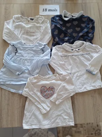 Lot de 5 hauts 18 mois