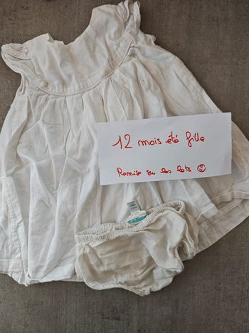 Robe blanche avec bloomer