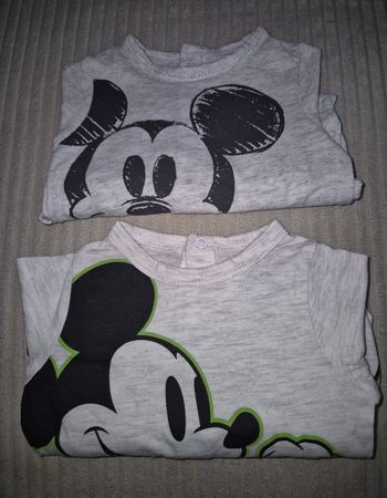 Lot x 2 pyjamas léger Mickey - 0&1 mois - Disney Baby - Très bon état
