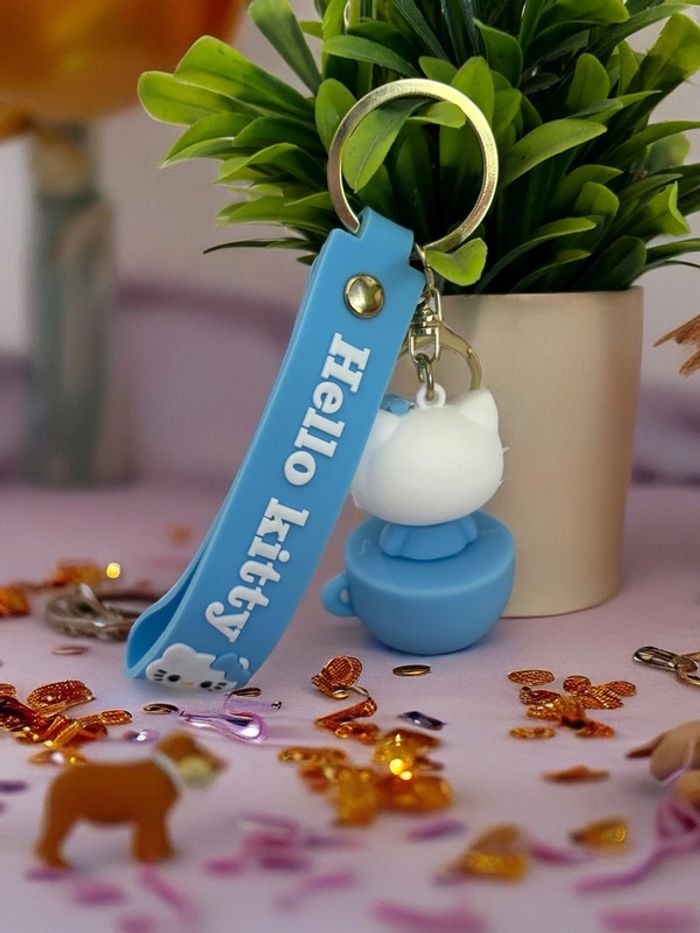 Porte clés Hello Kitty bleu - photo numéro 3