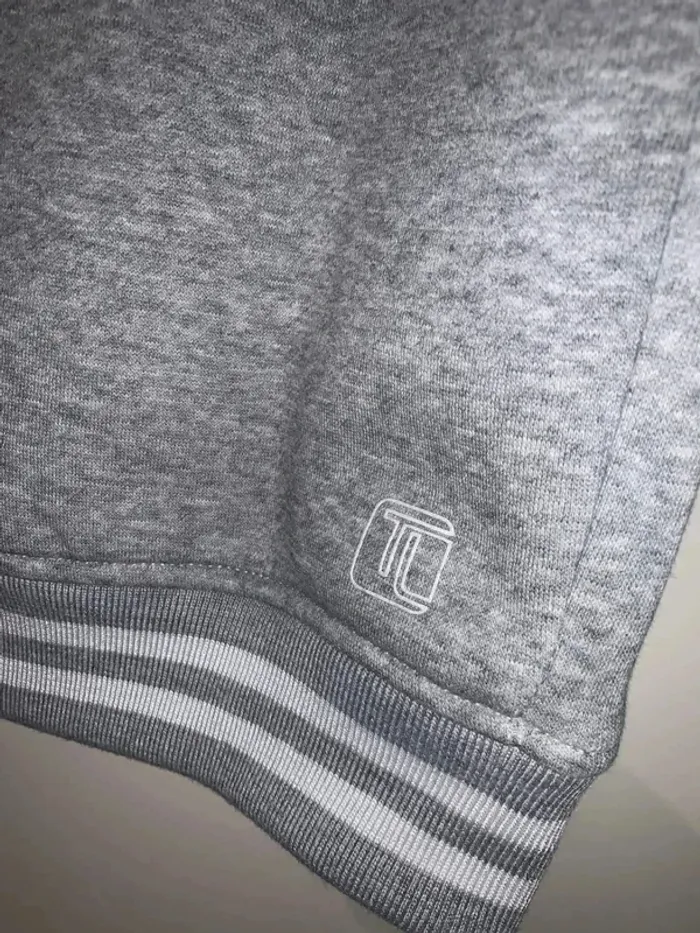 Pull à ras de cou gris homme taille S - photo numéro 8