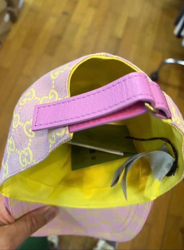 Casquette GG lilas jaune Gucci - photo numéro 6