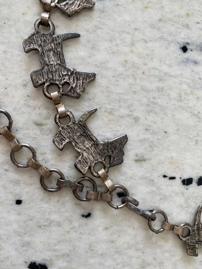 Ceinture chaîne en métal petits chiens vintage - photo numéro 5