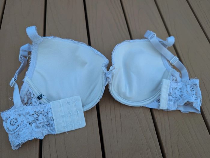 Lot soutient gorge 90 C blanc dentelle push up - photo numéro 5