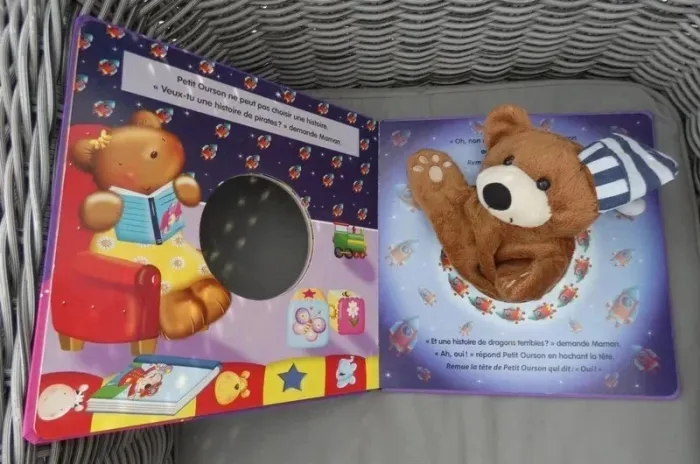 Adorable livre avec sa marionnette nounours - photo numéro 5