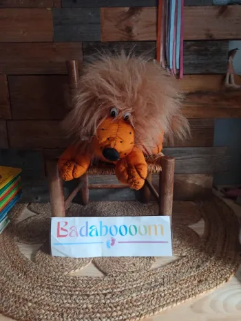 Peluche lion toile de parachute Auchan tbe