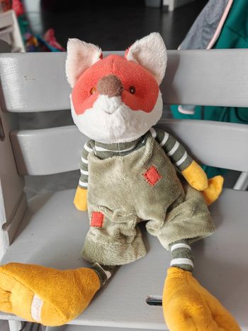 Renard en salopette - fox - doudou