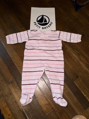 Pyjama petit bateau velour 6 mois