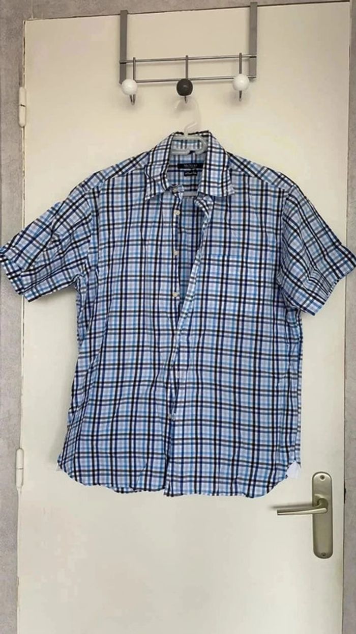 Chemise carreaux bleu